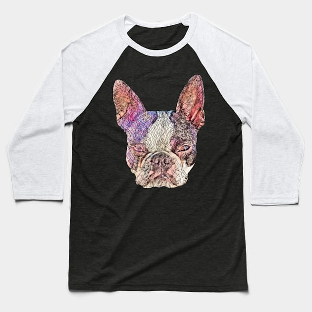 Boston Terrier Baseball T-Shirt by DoggyStyles